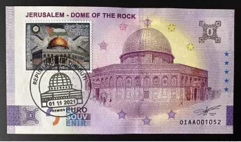 Billet touristique Souvenir 2022 Jerusalem - Dome of the Rock - Djibouti Al Quds