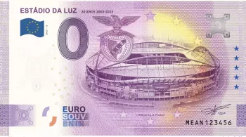 Billet touristique Souvenir 2023 Portugal Estádio da Luz 20 anos 2003 - 2023