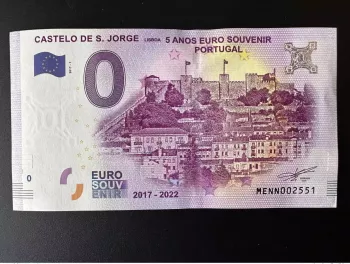 Billet Souvenir 2017 Portugal Castelo de S. Jorge 5 anos Euro Souvenir Portugal