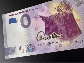 Billet touristique Souvenir 2020 Amalia Rodrigues 100 anos do Nascimento Gold
