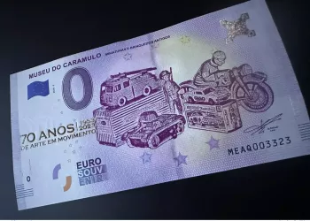 Billet Souvenir 2018 Portugal Museu do Caramulo "Gold 70 anos Museu do Caramulo"