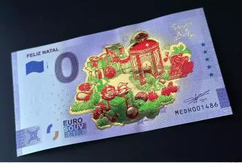 Billet Souvenir 2021 Portugal Feliz Natal 2021 "Gold" Anniversary 2020