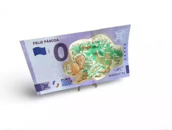 Billet touristique Souvenir 2022 Feliz Pascoa "Gold" (poule)