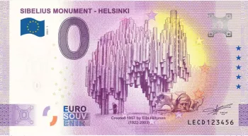 Billet touristique Souvenir 2023 Finlande Sibelius Monument - Helsinki