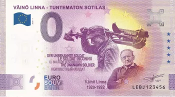 Billet Souvenir 2020 Finlande Vaino Linna - Tuntematon Sotilas - Anniversary