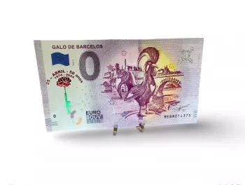 Billet Souvenir 2020 Portugal Galo de Barcelos "25 de Abril 50 Anos" Gold