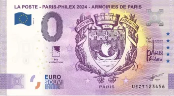 Billet Souvenir 2024 France La Poste - Paris-Philex 2024 - Armoiries de Paris