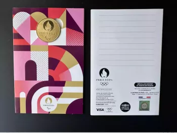 Monnaie de Paris 2024 Olympic Games France tourist token pink card