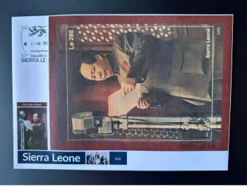 Sierra Leone 2022 Mi. Bl. 2462 FDC Mao Tsé-Tung Zedong Chine Wooden Wood Bois