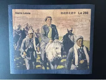Sierra Leone 2022 Mi. Bl. 2463 ND Mao Tsé-Tung Zedong Wood Bois Cheval Horse