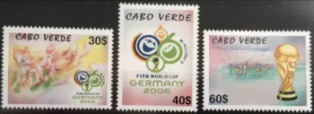 Cabo Verde 2006 Mi. 890 - 892 FIFA World Cup Soccer WM Germany