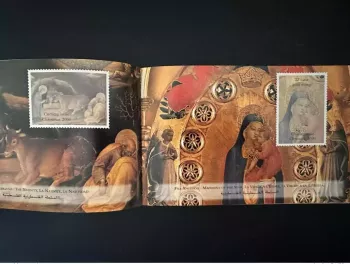 Palestine  2000 Mi. MH 153 - 155 Holy Year Bethlehem RARE SPECIMEN BOOKLET