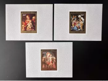 Elfenbeinküste 1984/1985 Mi. 842-844 Luxusblocks ND Weihnachten Correggio