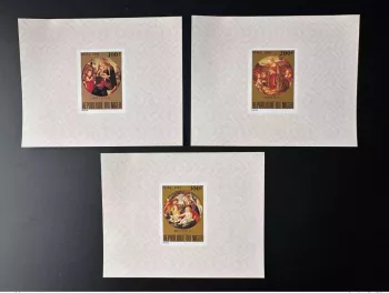 Niger 1983 Mi. 779 - 781 blocs luxe ND Noël Christmas Art Painting Botticelli