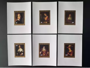 Niger 1981 Mi. 730 - 735 luxury blocks IMPERF Rembrandt Art Kunst Painting