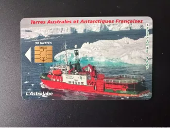 Telefonkarte TAAF 50U - Auflage 3000 - L'Astrolabe - guter Zustand