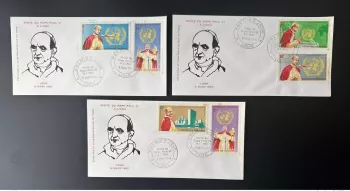 Togo 1966 Mi. 494 - 499 FDC Pape Paul VI ONU United Nations UN Visit Avion