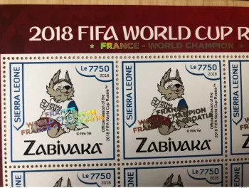 Sierra Leone 2018 surch. sheets FRANCE CHAMPION FIFA Coupe Monde Russie Football