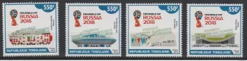 Togo 2018 Mi. ? surch. set FRANCE CHAMPION FIFA Coupe Monde Russie Football