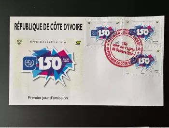 Côte d'Ivoire 2024 Mi. ? FDC 150 ans UPU Union Postale Universelle