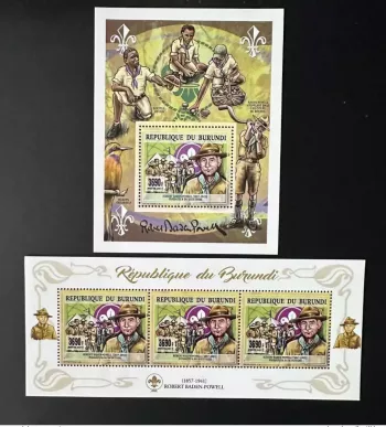 Burundi 2017 Mi. ? Robert Baden-Powell Scouts Scoutisme Oiseau Champignons