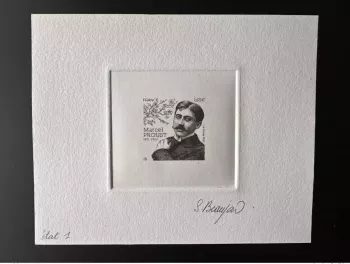 Frankreich 2022 YT 5615 Künstlerprobe Proof Marcel Proust schwarz