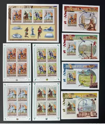 Congo 2012 Mi. 2096 - 2099 Bl. 438 - 431 Jeux Olympiques Londres Judo Basketball