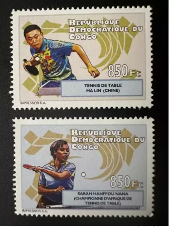 Congo Kinshasa 2012 Mi. 2104 - 2105 Tennis de table Ping Pong Sport Chine China
