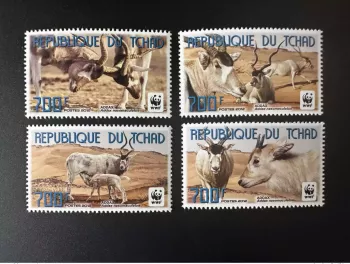 Tchad Chad Tschad 2012 Mi. 2575 - 2578 WWF Faune Fauna Addax Panda