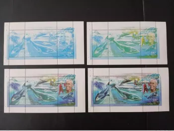 Niger 1998 Mi. 1620 - 1622 essais couleur Cousteau Baleine Whale faune marine