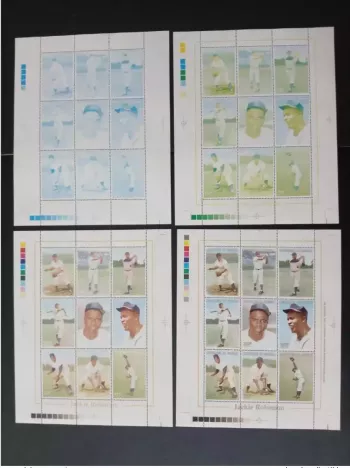 Senegal 1999 Mi. 1665-1672 Farbproben Jackie Robinson Baseball