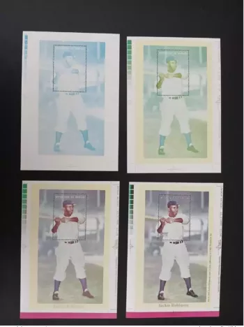 Senegal 1999 Mi. Bl. 86 Farbproben Jackie Robinson Baseball