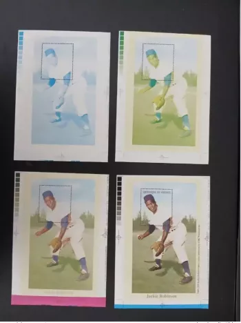 Senegal 1999 Mi. Bl. 85 Farbproben Jackie Robinson Baseball
