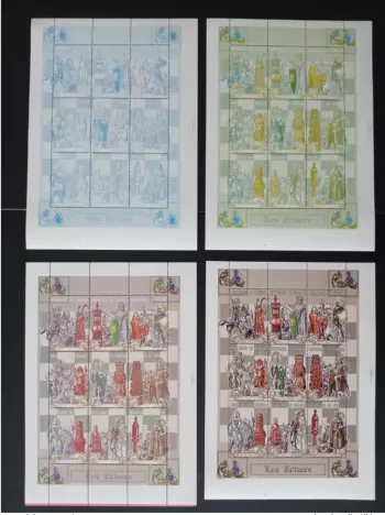 Sénégal 1999 Mi. 1655 - 1663 proofs essais couleur Echecs Chess Schach Xadres