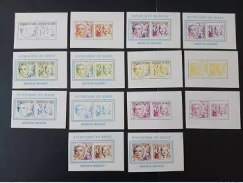 Niger 1996 Mi. 1195 - 1198 essais couleur Marilyn Monroe Cinema Hollywood