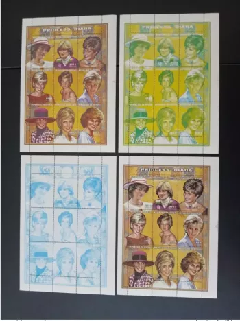 Sénégal 1998 Mi. 1541 - 1549 essais couleur Lady Diana Spencer Princess of Wales