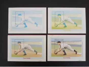 Niger 1999 Mi. Bl. 118 Farbproben Lou Gehrig Baseball