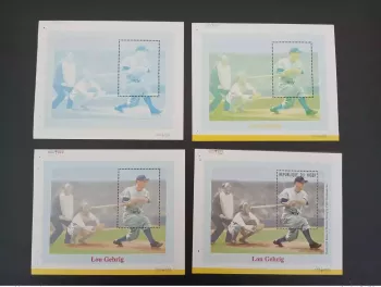 Niger 1999 Mi. Bl. 119 Farbproben Lou Gehrig Baseball