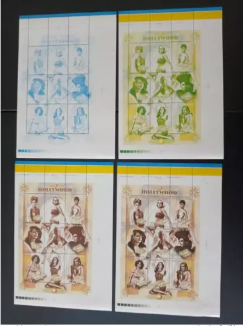 Sénégal 1999 Mi. 1824 - 1832 essais couleur Monroe Cinema Actors Hollywood