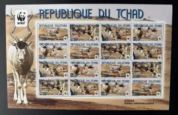 Chad 2012 Mi. 2575 - 2578 Sheet board Bogen WWF Fauna Addax Panda