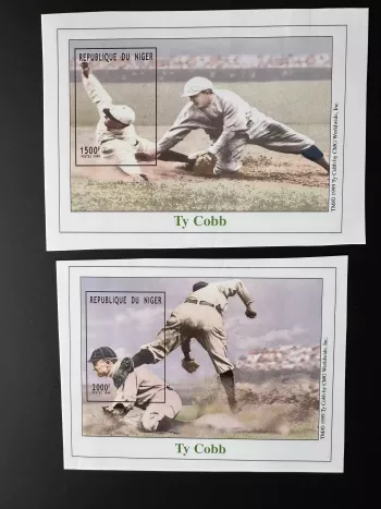 Niger 1999 Mi. Bl. 120-121 Fotoessay Ty Cobb Baseball