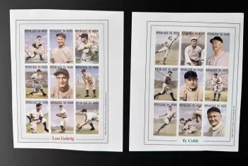 Niger 1999 Mi. 1664-1672 1675-1683 Fotoessais Gehring Ty Cobb Baseball