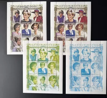 Sénégal 1998 Mi. 1532 - 1540 essais couleur Lady Diana Spencer Princess of Wales