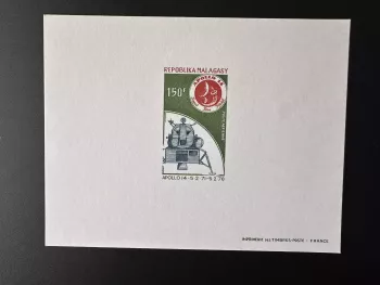 Madagascar 1976 Mi. 781 Epreuve De Luxe Apollo 14 Espace Space Shepard Roose