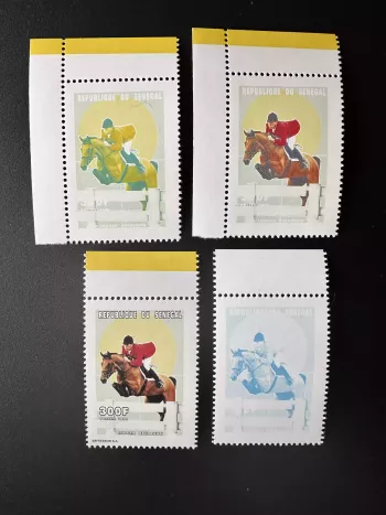 Sénégal 1999 Mi. 1675 essais couleur 300 F Ludger Beerbaum Equitation Horses