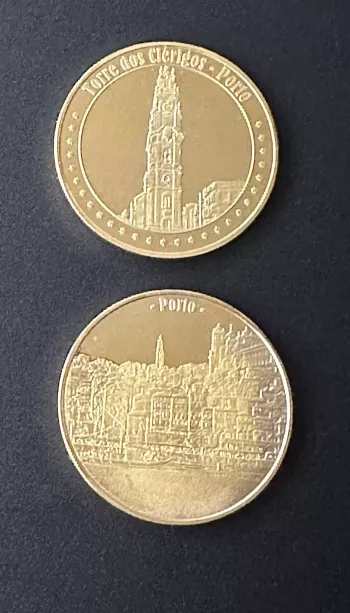 Médaille souvenir "Porto - Ribeira & Torre dos Clérigos"