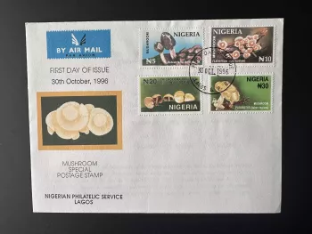 Nigeria 1996 Mi. 671 - 674 FDC 1er Jour Champignons Mushrooms Pilze Funghi
