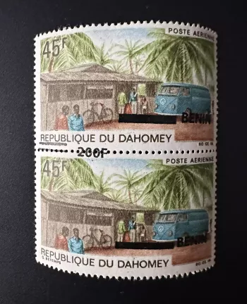 Benin 2008 - 2009 Mi. 1524 variety Overloaded Overprint VW Volkswagen Van car