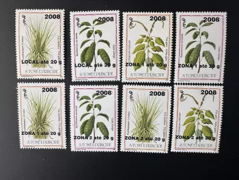 Sao S. Tomé Principe 2008/2009 Mi. 3934-3945 Heilpflanzen 8v Flora