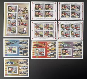 Congo Kinshasa 2012 Mi. 2139 - 2142 Klb. Bl. Porsche Mercedes Bentley car